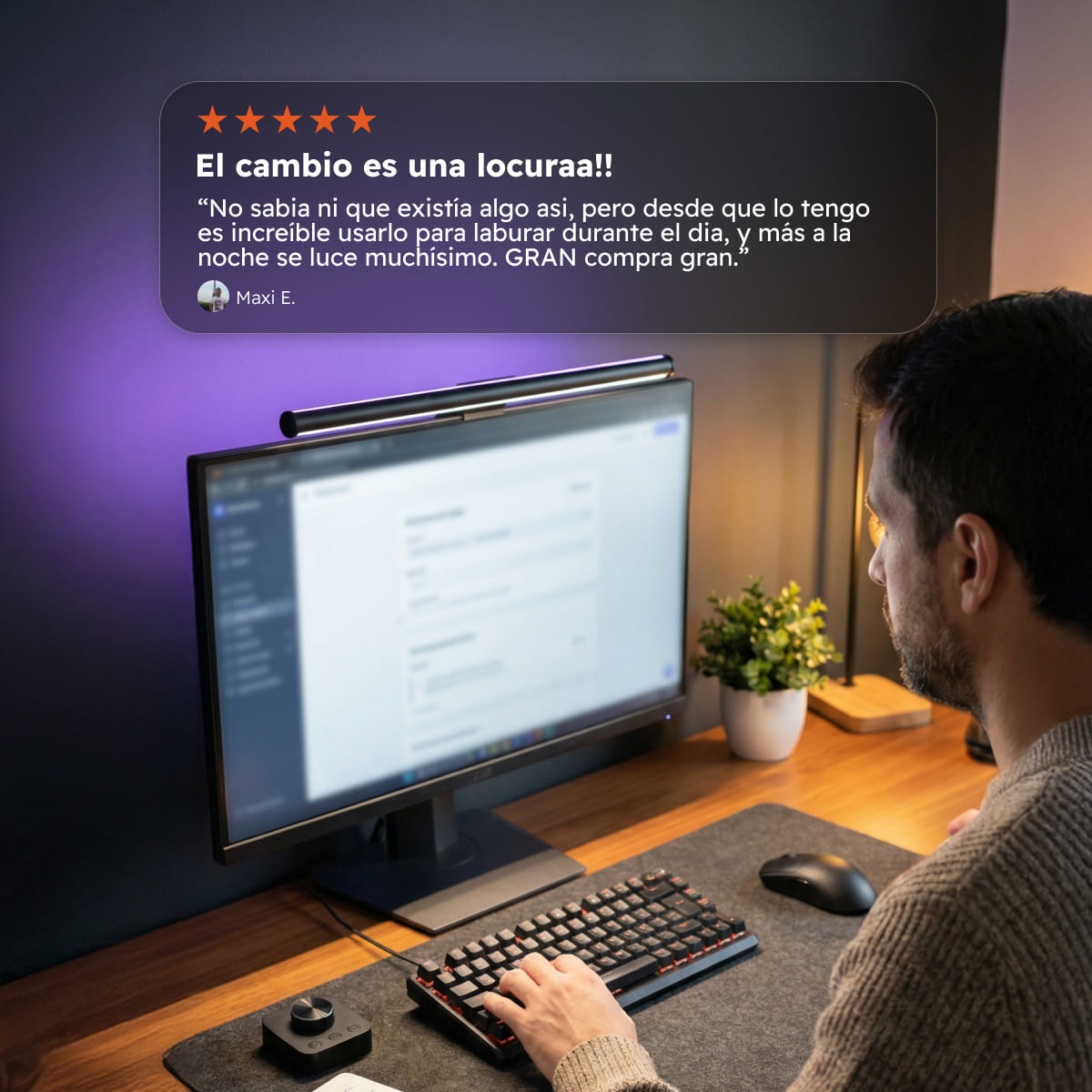 Striva Light Bar – Barra de Luz LED para Monitor con Dimmer